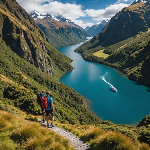 Quelle croisière propose des randonnées pour découvrir les parcs nationaux en Nouvelle-Zélande?