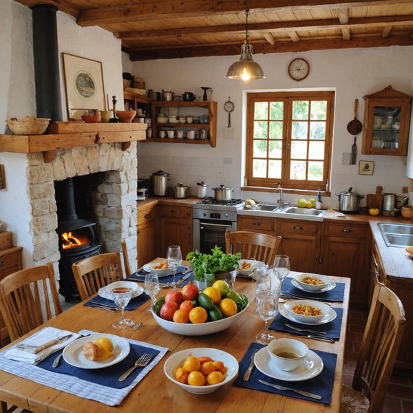 Où peut-on louer une maison de vacances en Bretagne avec des ateliers de cuisine traditionnelle et des cours de navigation en mer?
